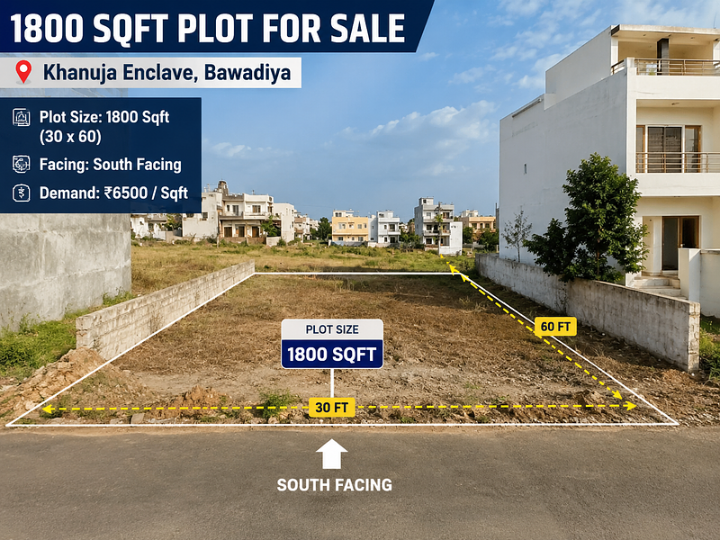 Plot for sale in khanuja enclave bawadiya kalan bhopal 